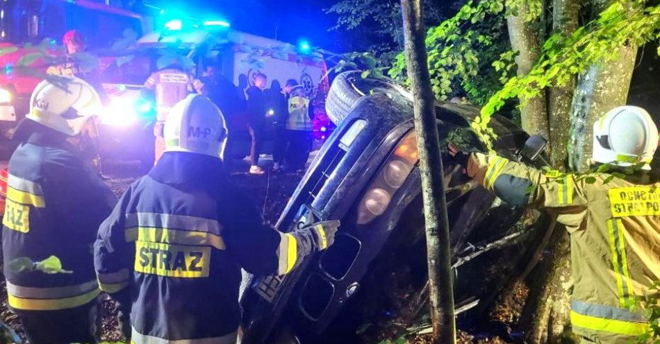 zdjęcie: Niebezpieczna jazda zakończona na drzewie / fot. KPP w Pucku