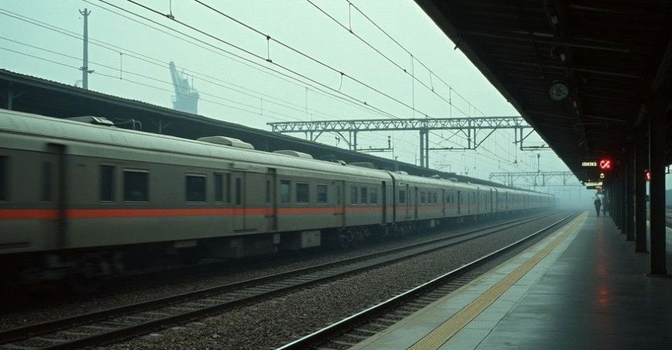 zdjęcie: Linia kolejowa nr 29 zamknięta do grudnia. Zmiany w komunikacji Ostrowa Mazowieckiej / Peron dworca kolejowego z nieruchomym składem regionalnym /TMAI