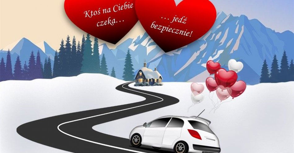 zdjęcie: Jedź bezpiecznie… twoja walentynka czeka! / fot. KPP Busko-Zdrój