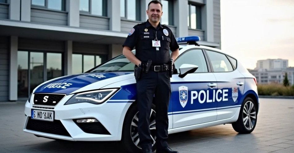 zdjęcie: Nowy Seat Leon w służbie starogardzkiej policji / TM/ przykładowa ilustracja