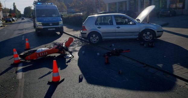 Groźne zderzenie w Czerwieńsku. Motocyklista bez uprawnień