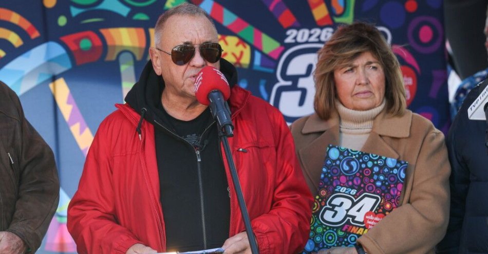 zdjęcie: Celem 34. Finału WOŚP leczenie chorób przewodu pokarmowego u dzieci / Łódź, 21.10.2025. Prezes Fundacji Wielkiej Orkiestry Świątecznej Pomocy Jerzy Owsiak (L) oraz członek zarządu WOŚP Lidia Niedźwiedzka-Owsiak (P) podczas spotkania w Łodzi, 21 bm. Prezes WOŚP ogłosił cel zbliżającego się 34. Finału Wielkiej Orkiestry Świątecznej Pomocy. W ramach 34. Finału Wielka Orkiestra Świątecznej Pomocy będzie zbierać pieniądze na leczenie chorób układu pokarmowego dzieci. (mr) PAP/Marian Zubrzycki