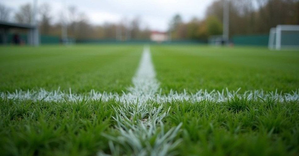 zdjęcie: OKS Opatów na czele świętokrzyskiej okręgówki. Klub z tradycjami od 1925 roku / Boisko sportowe w malowniczej scenerii, zielona trawa i swiatlo naturalne /TMAI