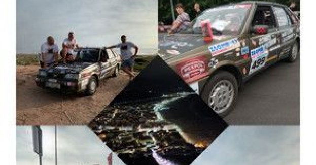 Szef ostrowskich policjantów wziął udział w charytatywnym rajdzie samochodowym Złombol 2023