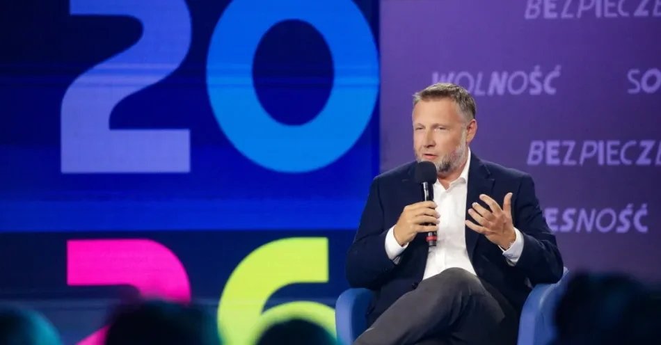 zdjęcie: Kierwiński: polaryzacja w polityce sprawia, że o bezpieczeństwie nie mówimy jednym głosem / Olsztyn, 26.08.2026. Minister spraw wewnętrznych i administracji Marcin Kierwiński podczas rozmowy w ramach Campusu Polska Przyszłości 2026 w Olsztynie, 26 bm. Organizatorem Campusu Polska Przyszłości jest Fundacja Campus Polska. (sko) PAP/Tomasz Waszczuk