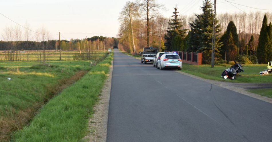 zdjęcie: Motocyklista zderzył się z sarną / fot. KPP w Bełchatowie