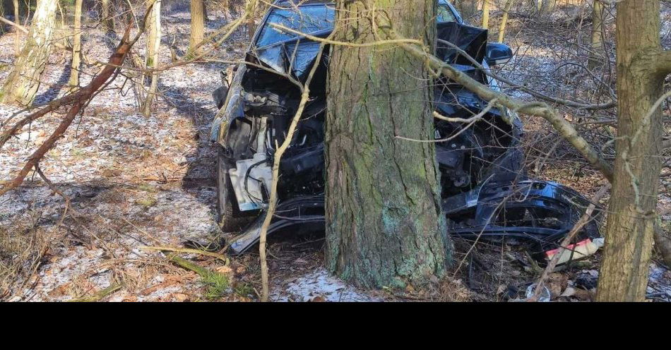 zdjęcie: Kolizja w Kobylinku / fot. KPP w Makowie Mazowieckim