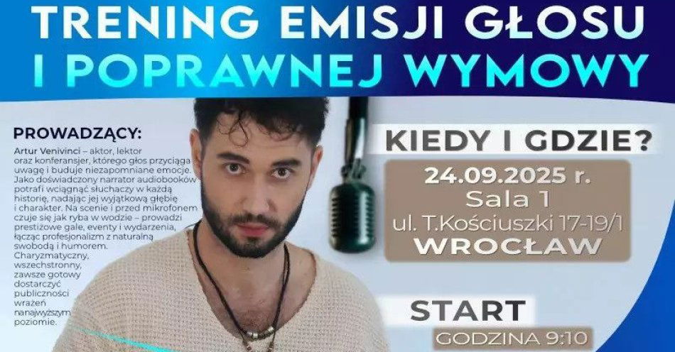 zdjęcie: Trening Emisji Głosu i Poprawnej Wymowy z Arturem Venivinci / kupbilecik24.pl / Trening Emisji Głosu i Poprawnej Wymowy z Arturem Venivinci