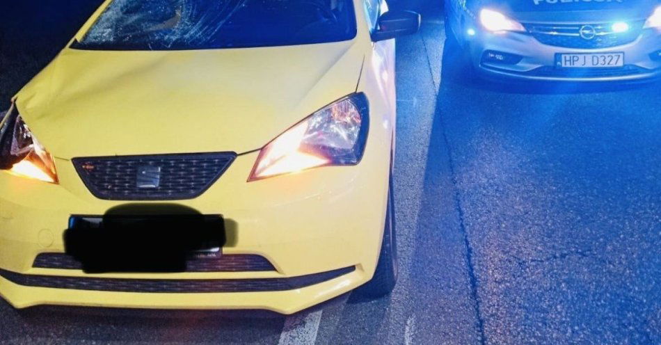 zdjęcie: Pieszy potrącony na trasie Kluczbork Kuniów policjant udzielił pomocy / fot. KPP Kluczbork