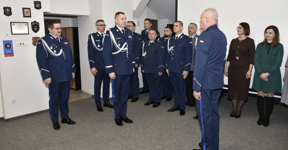 zdjęcie: Nowy komendant KPP Strzyżów Zbigniew Kłudka przejmuje obowiązki / fot. KPP w Strzyżowie fot. KPP Strzyżów