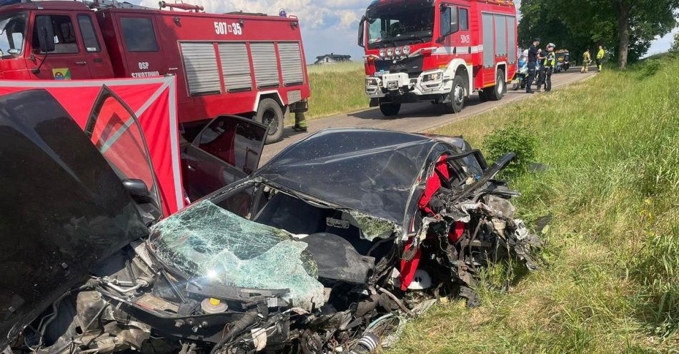 zdjęcie: Śmiertelny wypadek drogowy w pobliżu Kownatek / fot. KPP w Nidzicy