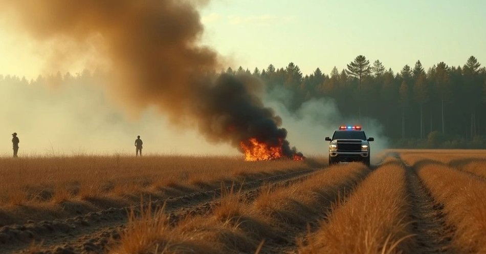 zdjęcie: Policja ostrzega przed wypalaniem traw i jego skutkami / TM/ przykładowa ilustracja