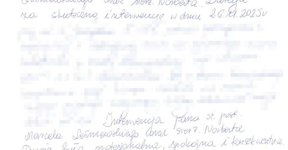 zdjęcie: Profesjonalna interwencja policji przywróciła spokój mieszkance / fot. KPP w Piasecznie