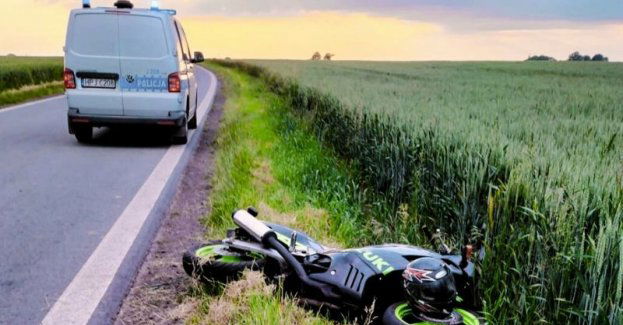 Nietrzeźwy motocyklista wypadł z drogi - apelujemy o rozsądek