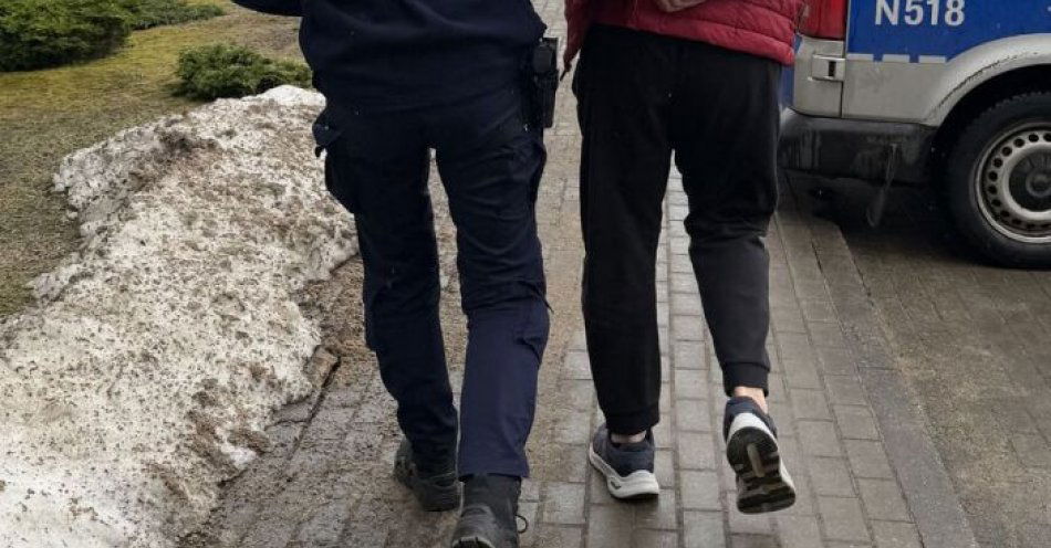 zdjęcie: Zatrzymany za przemoc domową w Baninie / fot. KPP w Kartuzach