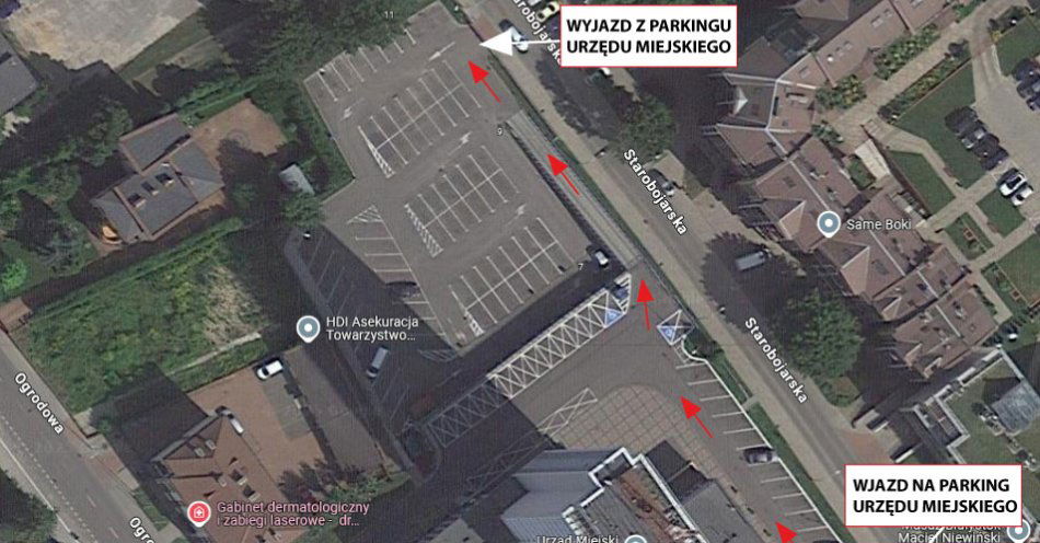zdjęcie: Zmiana wjazdu pod Urząd Miejski / fot. nadesłane