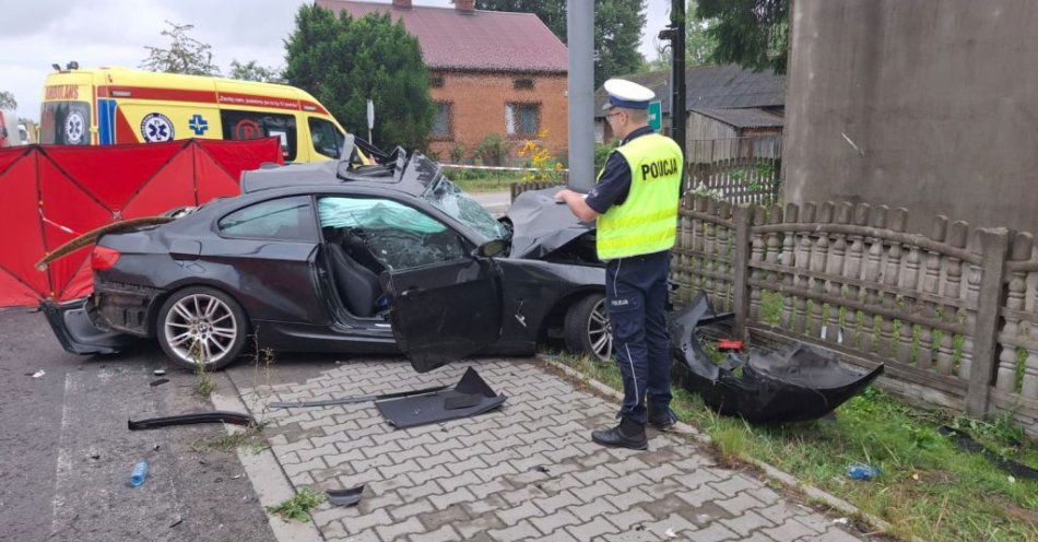 zdjęcie: Śmiertelny wypadek drogowy na K-74 / fot. KPP w Bełchatowie