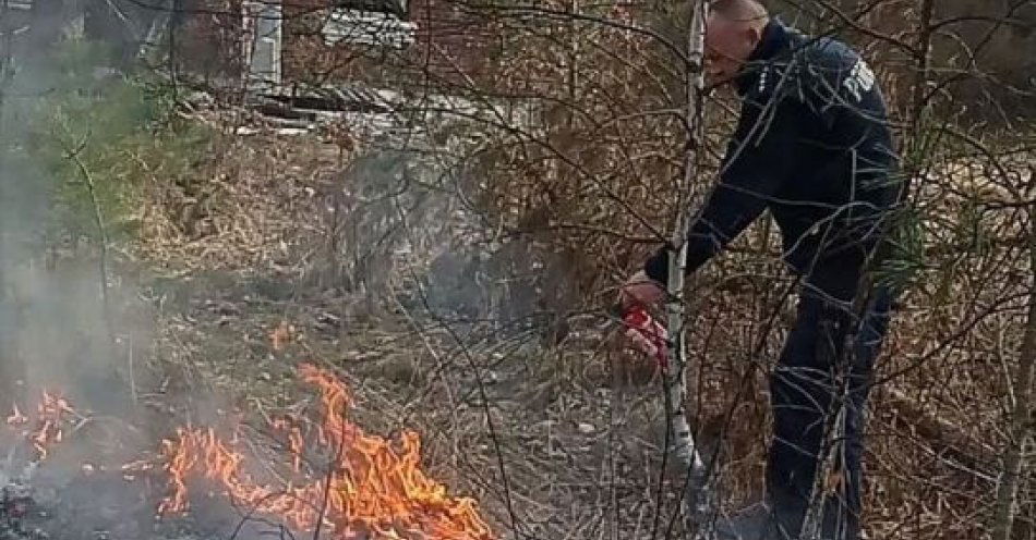 zdjęcie: Wypalanie traw niedozwolone! / fot. KPP Skarżysko-Kamienna