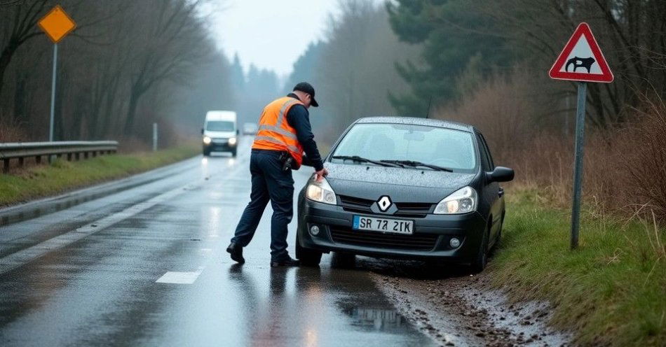 zdjęcie: Kierowca z promilami w rowie koło Włoszczowy / TM/ przykładowa ilustracja