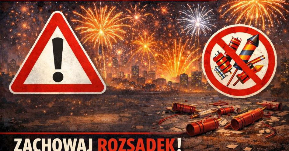 zdjęcie: Fajerwerki tylko z rozsądkiem i zasadami bezpieczeństwa / fot. KPP Wysokie Mazowieckie