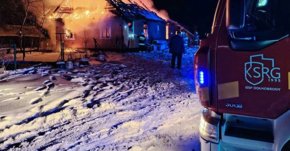 zdjęcie: Tragiczny pożar w gminie Hanna. Zginęła 93 letnia kobieta / fot. KPP Włodawa Pożar domu