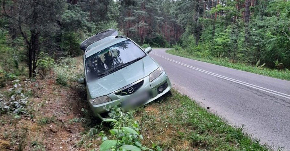 zdjęcie: Pijany zjechał do rowu / fot. KPP w Wyszkowie