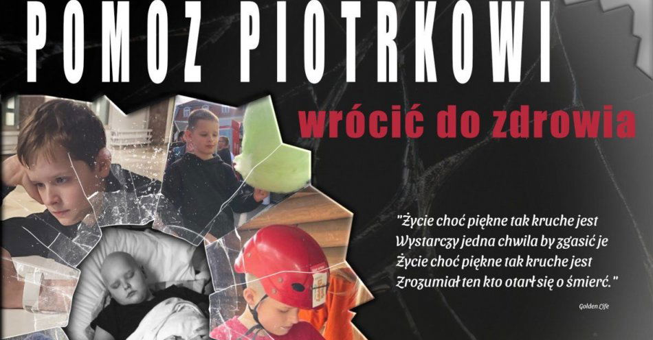 zdjęcie: 13-letni syn policjanta walczy z białaczką. pomóżmy piotrowi i wspólnie pokonajmy chorobę / fot. KPP w Starogardzie Gdańskim