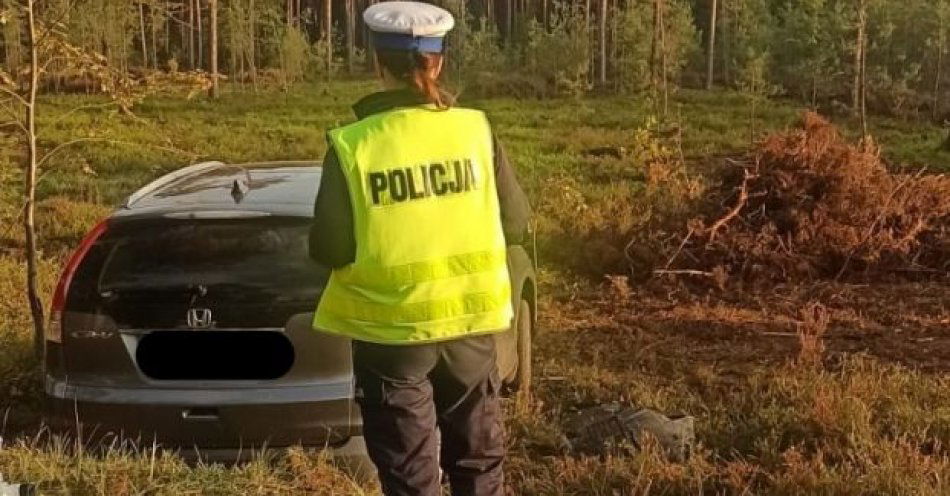 zdjęcie: Policjanci wyjaśniają okoliczności wypadku w Uśnicach / fot. KPP w Sztumie