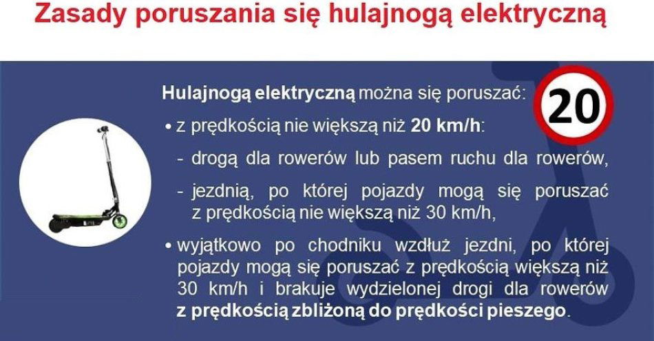 zdjęcie: Bezpiecznie na hulajnodze elektrycznej - zasady, które warto przestrzegać / fot. KPP w Łosicach