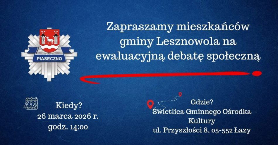 zdjęcie: Ewaluacyjna debata o bezpieczeństwie w Lesznowoli 26 marca / fot. KPP w Piasecznie