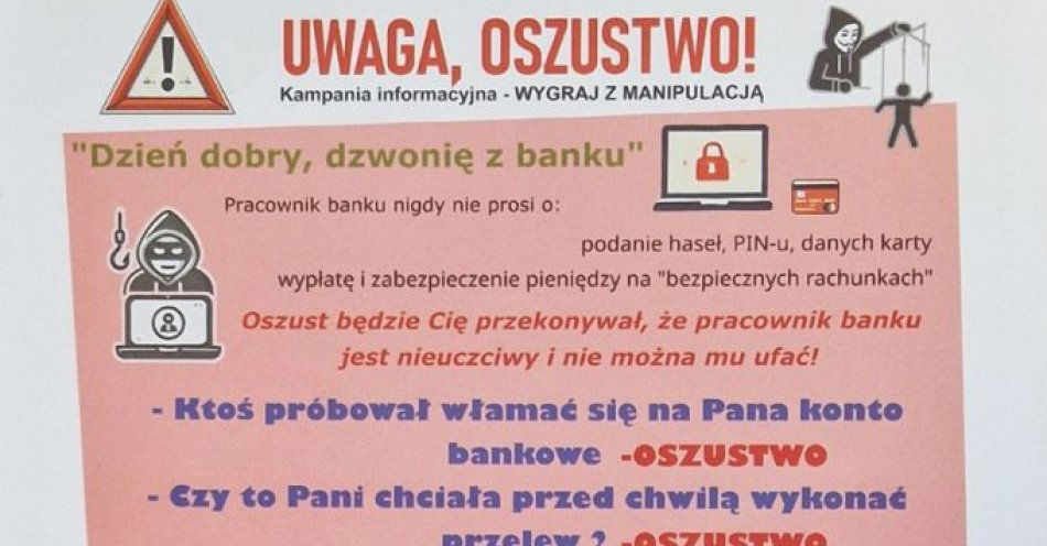zdjęcie: Oszust podszył się pod pracownika banku - mieszkaniec powiatu stracił 40 tysięcy złotych / fot. KPP w Giżycku