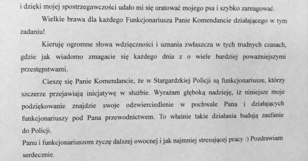 Podziękowania dla stargardzkich policjantów po skutecznej akcji