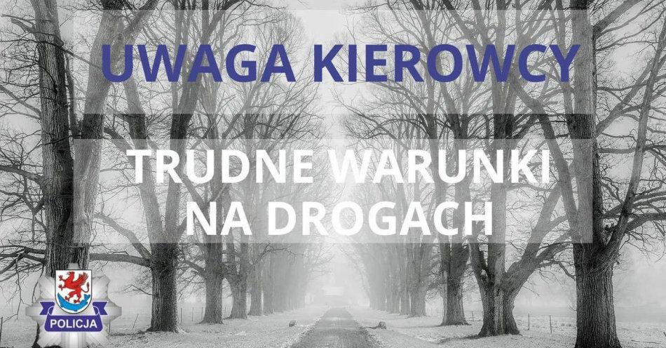 zdjęcie: Uwaga kierowcy śliskie drogi w powiecie stargardzkim / fot. KPP w Stargardzie