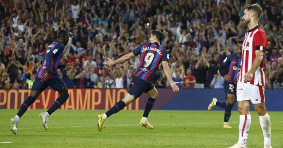 zdjęcie: Liga hiszpańska - gol i asysta Lewandowskiego, pewna wygrana Barcelony / fot. PAP