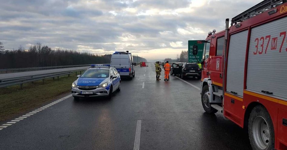 zdjęcie: Śmiertelne potrącenie pieszego na trasie S-7 / fot. KMP w Radomiu