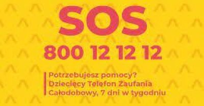 Dziecięcy Telefon Zaufania Rzecznika Praw Dziecka! Potrzebujesz pomocy? Wykręć numer 800 12 12 12 i porozmawiaj o swoich problemach!