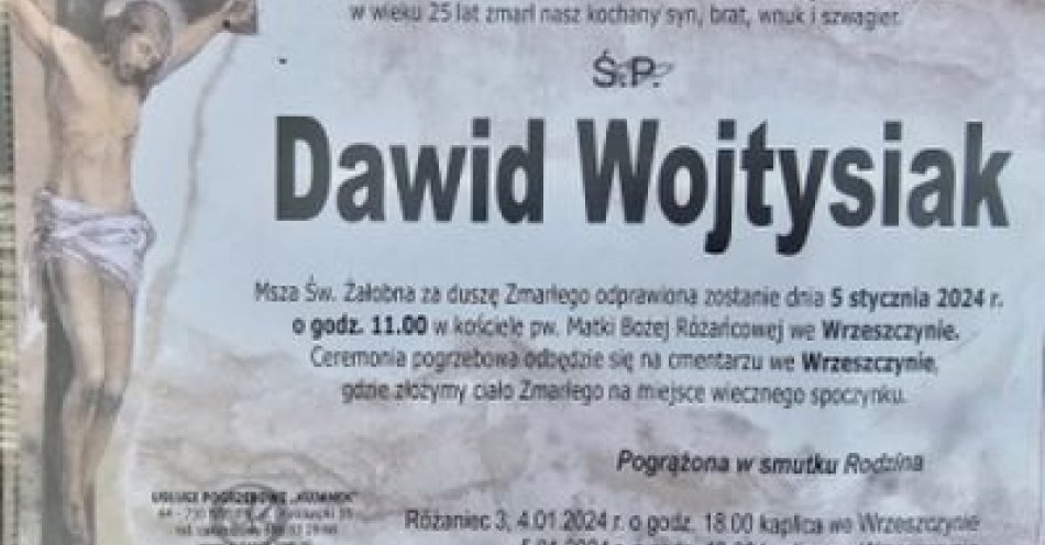 zdjęcie: Na wieczną służbę odszedł nasz Kolega Dawid Wojtysiak / fot. KPP Czarnków