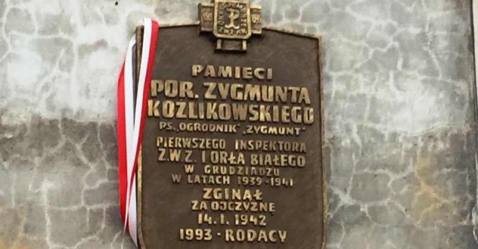 zdjęcie: Rocznica śmierci por. Zygmunta Koźlikowskiego / fot. UM Grudziądz