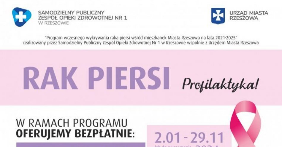 zdjęcie: Rzeszów. Program profilaktyczny wykrywania raka piersi / fot. nadesłane