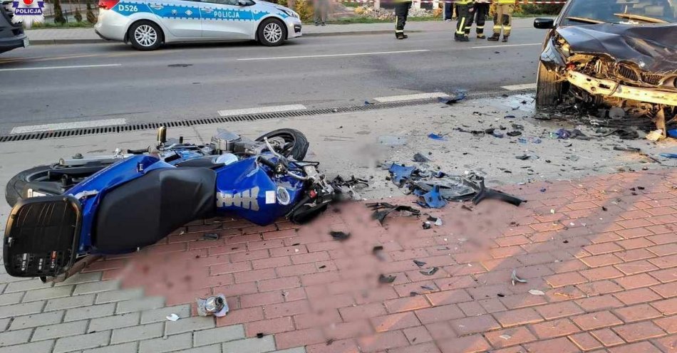 zdjęcie: Śmiertelny wypadek motocyklisty / fot. KPP Hrubieszów