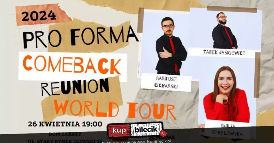 zdjęcie: Comeback Reunion World Tour / kupbilecik24.pl / Comeback Reunion World Tour