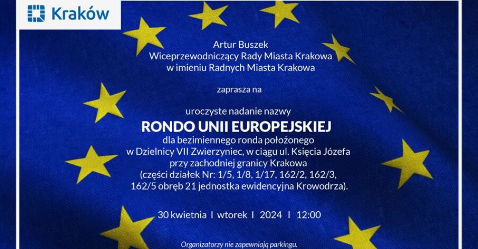 zdjęcie: Rondo Unii Europejskiej / fot. UM Kraków / Fot. RMK