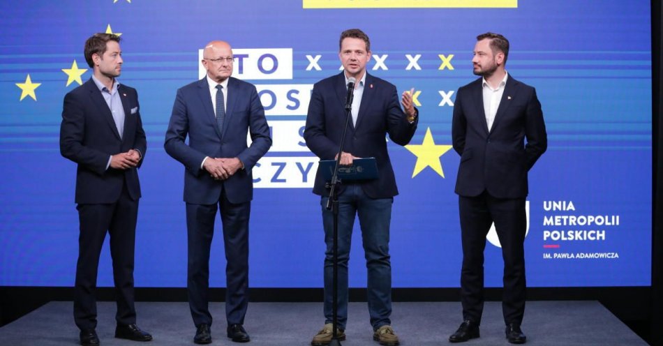 zdjęcie: Samorządowcy z Unii Metropolii Polskich zachęcają do udziału w wyborach do PE / fot. PAP