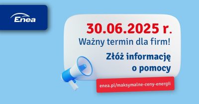 Przedsiębiorco, złóż do Enei informację o pomocy publicznej lub de minimis