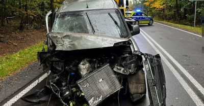 Dachował Peugeot między Majdanem Starym a Smólskim