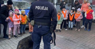 Przedszkolaki z nr 49 poznają pracę policji i zasady bezpieczeństwa