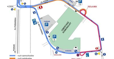 Zmiany organizacji ruchu przy cmentarzu w Pile na 1 listopada