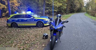 Pościg za motocyklistą z Cycowa zakończony zatrzymaniem