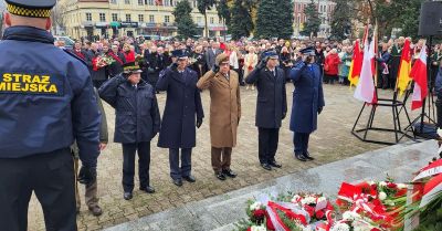 Włocławek: policjanci na obchodach 107. rocznicy niepodległości