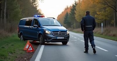 Policjant z Torunia uratował rannego na DK91 gdy inni przejechali obok